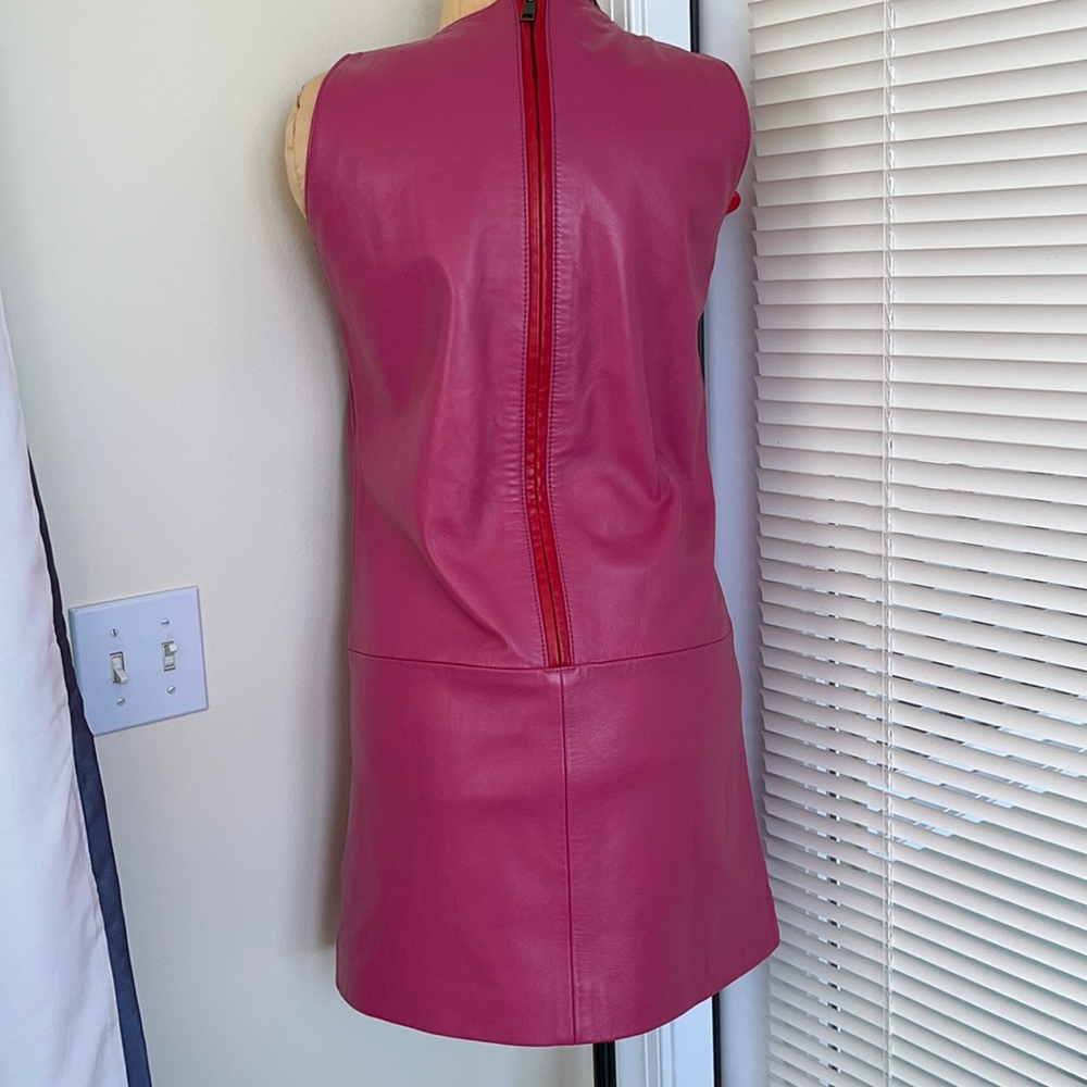 NEW Custom Pink Leather Dress by Leathercult - Picture 6 of 15